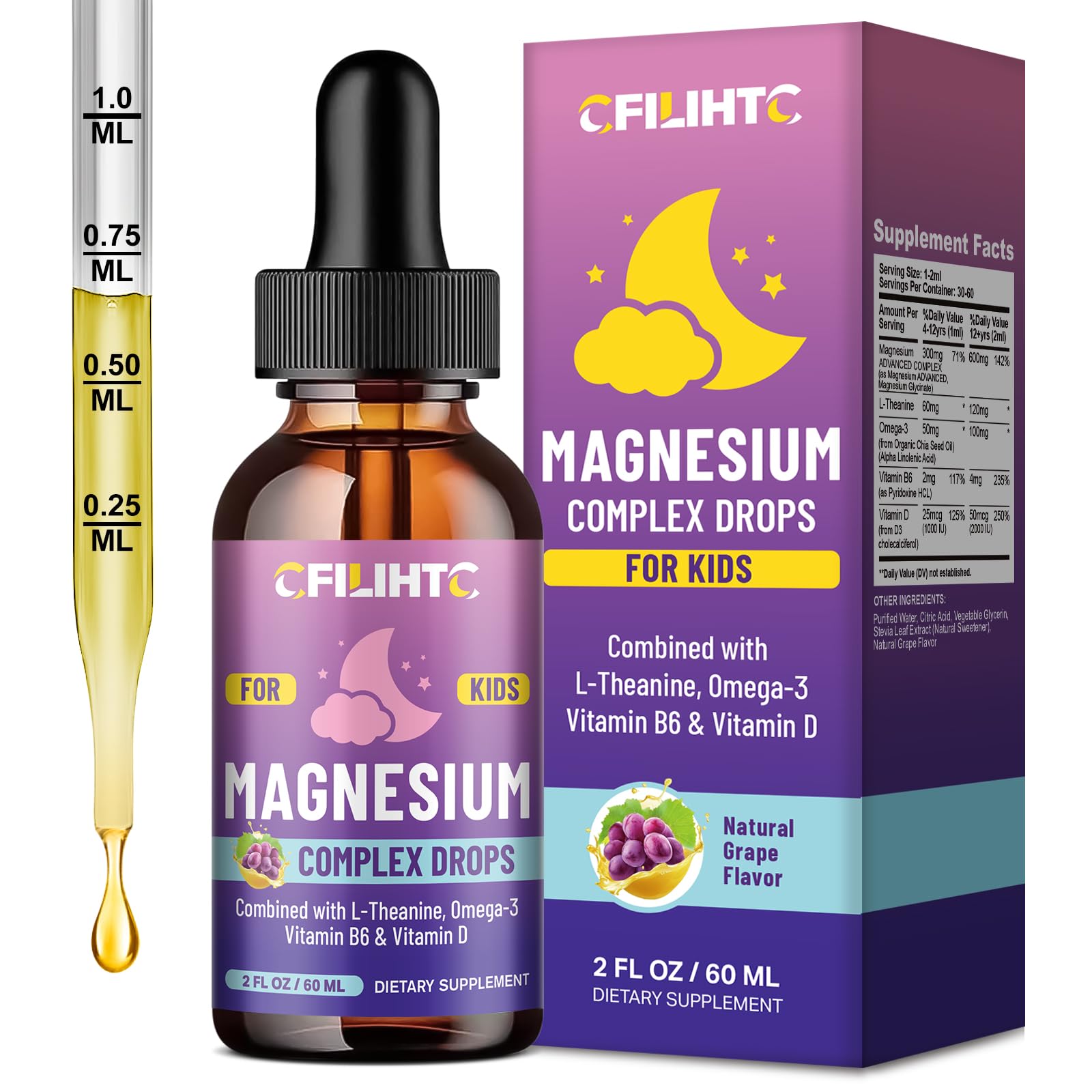 Magnesium Complex Drops For Kids (Grape)