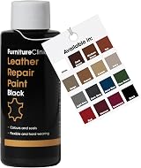 Furniture Clinic Leather Repair Paint & Dye Black 50ml Self Seal Colourant