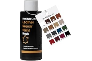 Furniture Clinic Leather Repair Paint | 2-in-1 Seal and Color | Use on Scratches, Tears, and Holes in Car Seats | Quick and E