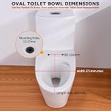 Mass Dynamic Soft Close Toilet Seat White Oval 450x370 Top Fix Hinges view 3