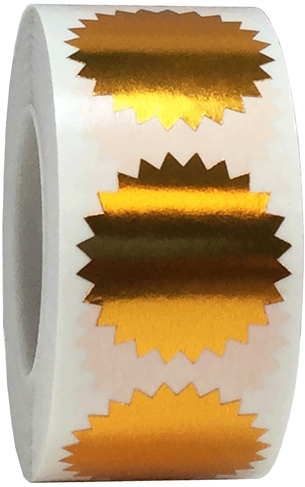 Photo 1 of Metallic Bronze Color Coding Starburst Seal Labels for Organizing Inventory 1 Inch Round Circle Dots 500 Total Adhesive Stickers On A Roll