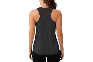 Aeuui Womens Workout Tops Sleeveless Racerback Tank Tops Mesh Yoga Athletic Running Shirts Gym Clothes for Women