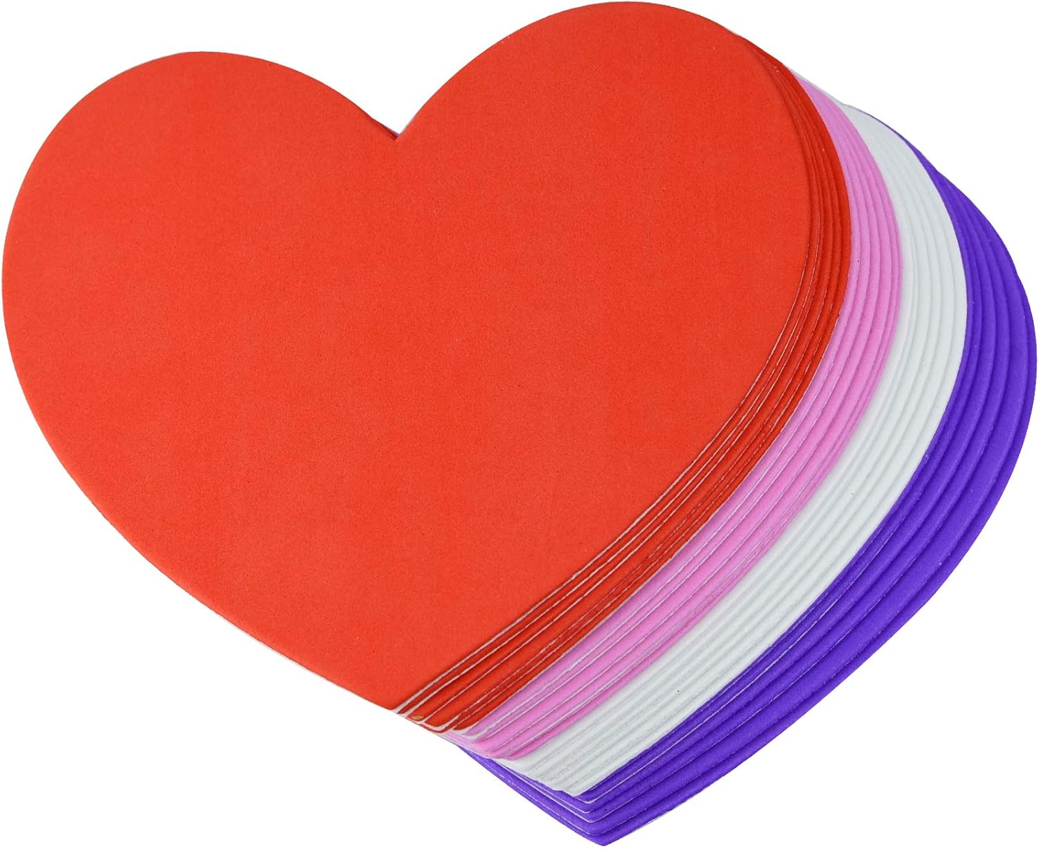 24 Pieces 6 Inche Foam Heart Stickers Self Adhesive Large