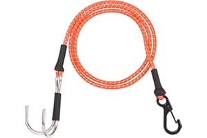 RXZIXYL 1/10 RC Crawler Elastic Force Escape Rope,Kinetic Winch Strap, 1/10 Scale RC Accessories Rescue Trailer Hook for Axial SCX10 Traxxas TRX4 Upgrade Parts (Orange)