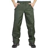 33,000ft Men's Rain Pants, Waterproof Rain Over Pants, Windproof Pants | Breathable, Lightweight ,Zipper Pockets, Pants Leg Reflective Strip, Hook &amp; Loop, for Outdoor Hiking, Fishing,Golf, Cycling