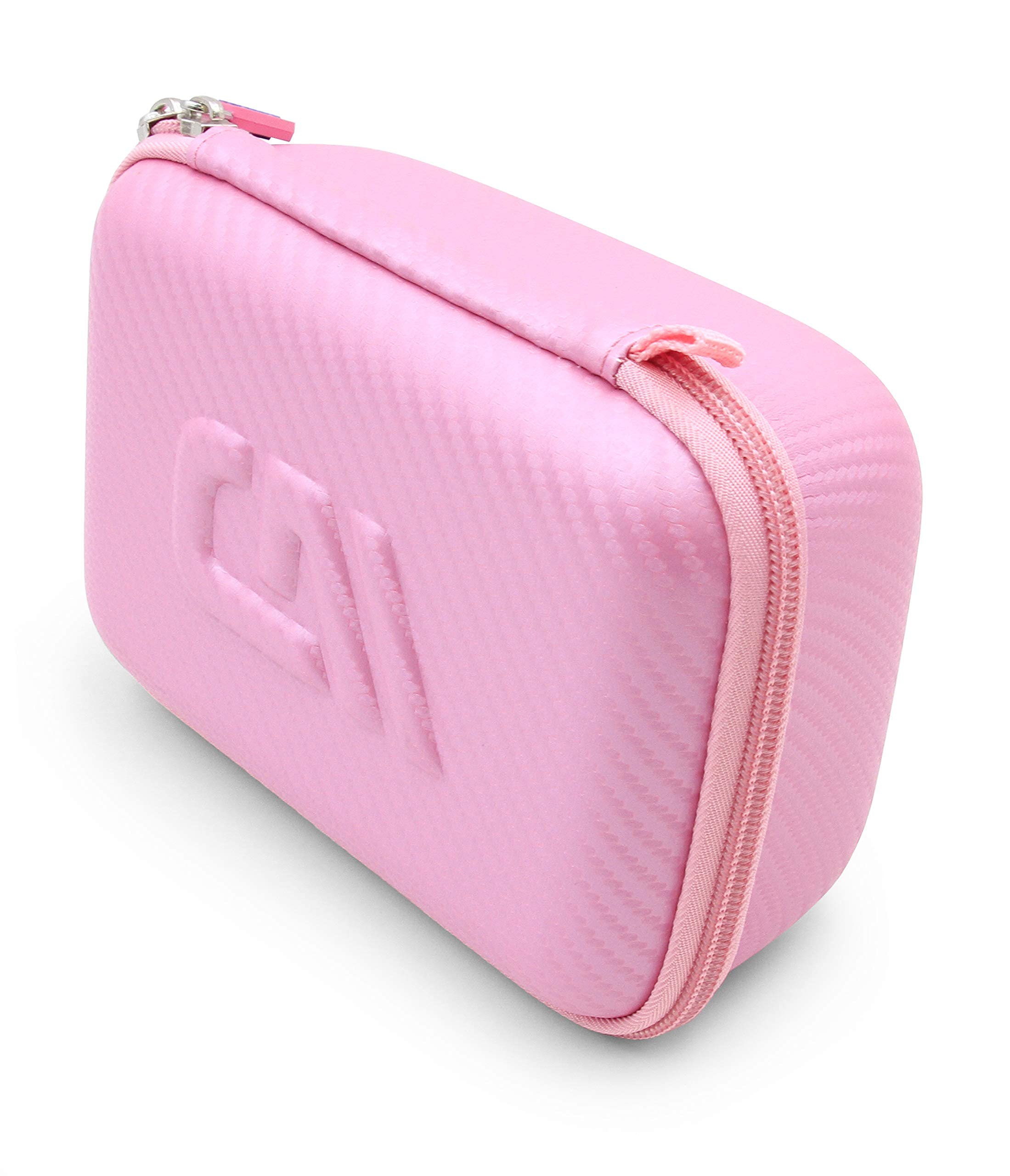 CASEMATIX Pink Travel Case Bag Compatible with Asthma Inhaler, Masks, Spacer - Case Only