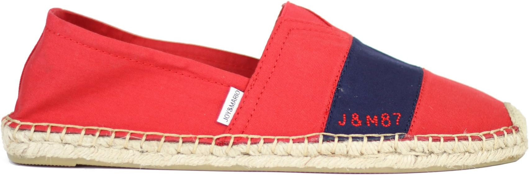 Joy & Mario Mens Red & Blue Bandage Slip-on Espadrille Flat Shoes - Sale! 01031M (No Box)