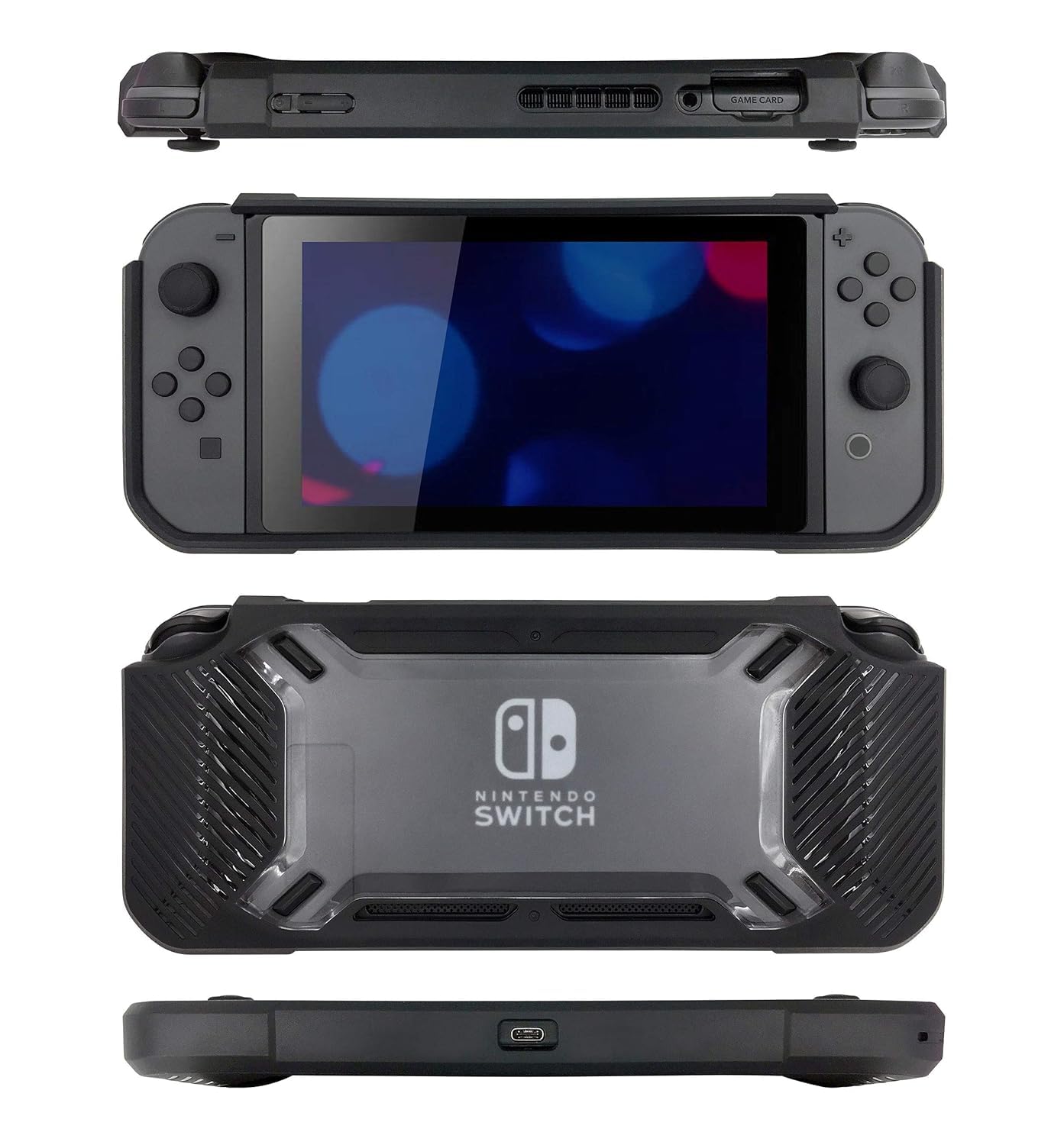 snakebyte Tough Case - Robust protective case for your Nintendo Switch console - Stylish design - easy installation - perfect protection - black