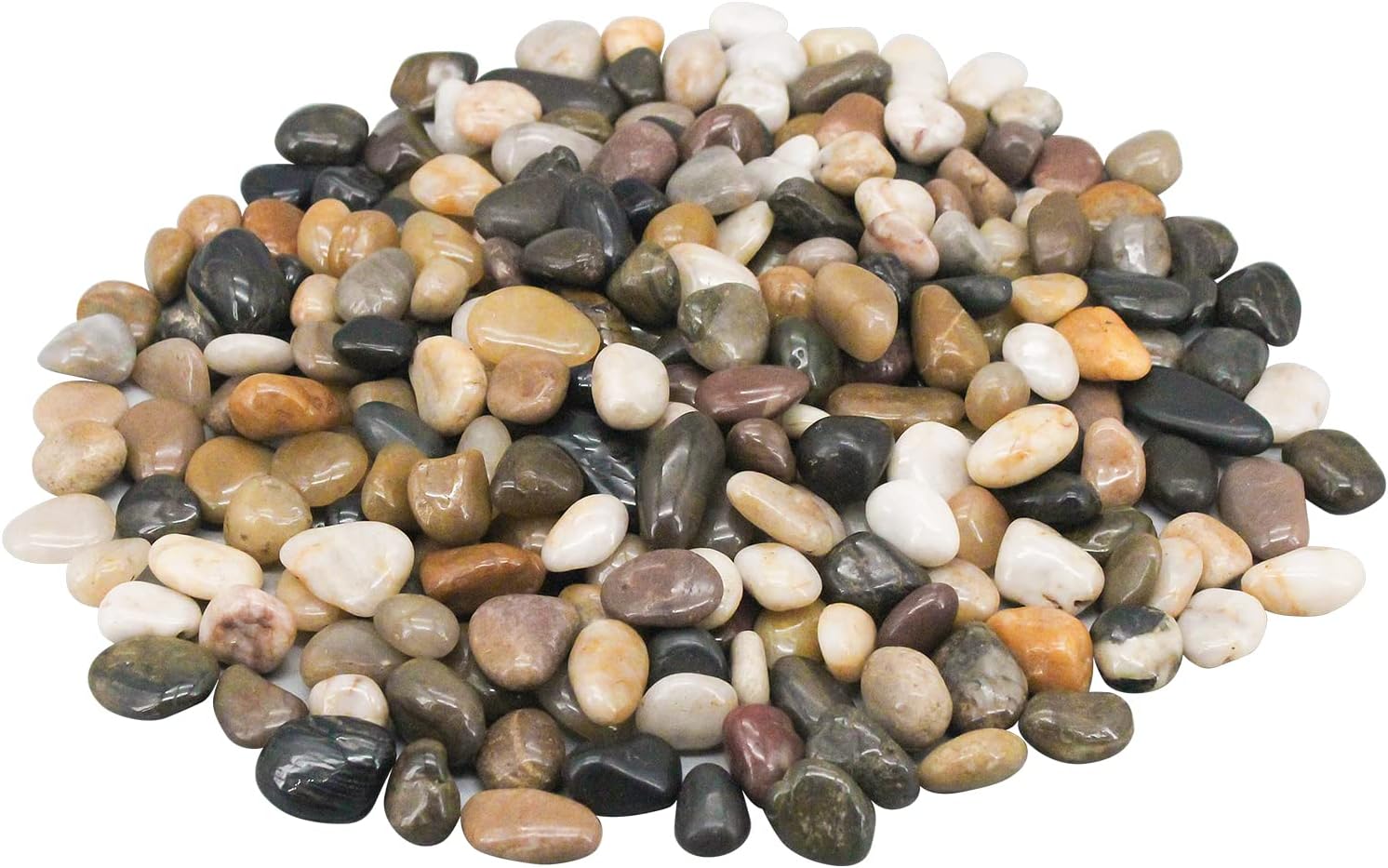 Hardscaping Materials - Virekm River Rocks Decorative Ornamental Pebbles Garden Landscaping Stones Gravel Filler for Home Decoration Flower Bed Fish Tank Plants Vases Succulents (5 Pounds)