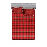 Lunarable Retro Fitted Sheet & Pillow Sham