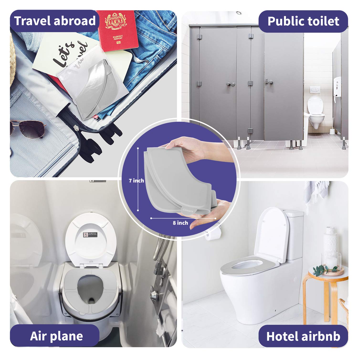 Gimars Newest Reusable Silicon Folding Public Adults Teens Travel