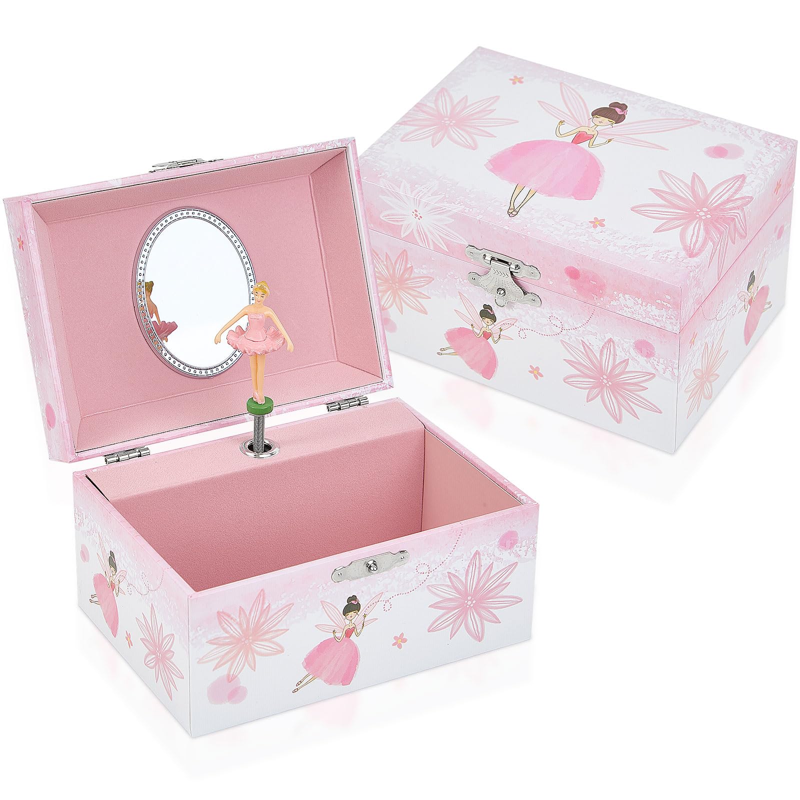 TAOPU Girl's Gift Music Box with Spinning Ballerina,Fairy Design Musical Jewelry Box for Kids Jewel Storage,Toys for Girls