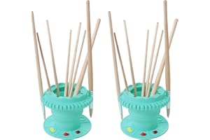 SESENSE Paint Brush Cleaner - Foldable Silicone Paint Brush Cleaner Rinse Cup with Palette and 40 Brush Storage Holder for Classroom Studio Outdoor Painting (2, Light Blue)