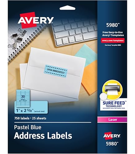 Amazon.com : Avery Printable Address Labels, Sure Feed Technology