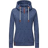 Newbestyle Women’s Hoodies Zip Up Long Sleeve Regular Fit Printed Hooded Sweatshirt Casual Coat Tops Black