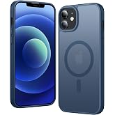FNTCASE for iPhone 13 Mini/12 Mini Matte Case Compatible with Magsafe | Military Grade Drop Protection, Slim Magnetic Phone Cases, Shockproof Bumper, Translucent Cell Cover