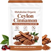 Metabolae Ceylon Cinnamon 7200 mg, with MCT Oil, 300 Softgels | Metabolae Ceylon Cinnamon SoftGels,Supports Energy &amp; Daily Supplement, Non-GMO,Vegan Friendly