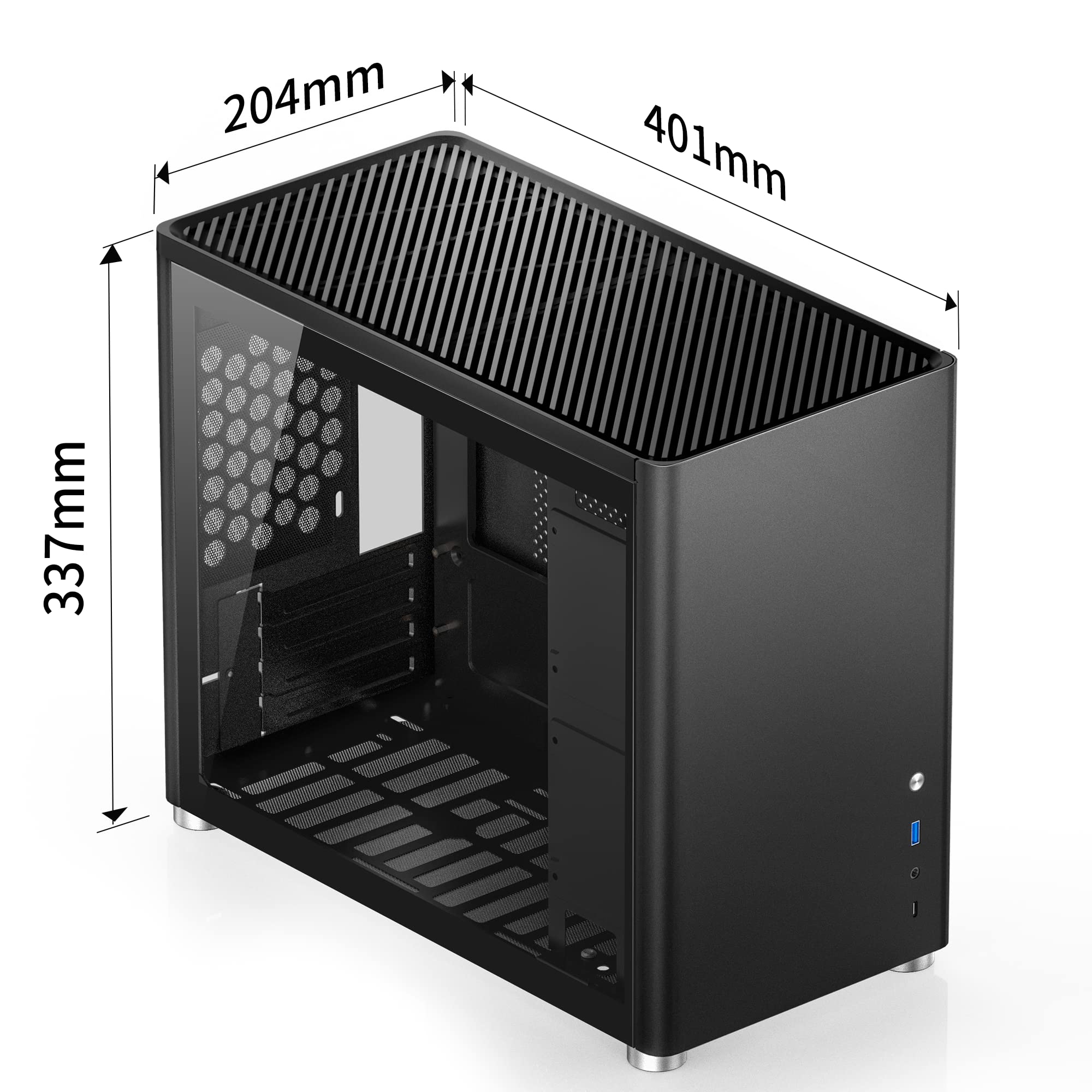 Mua JONSBO D30 Black Mini Micro ATX Tower Computer Case, Aluminum Panel ...