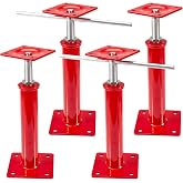 4 Pack House Floor Jacks, 11"-16" Height Range, 11023 LBS Max Load | Adjustable House Leveling Post Jack for Stabilizing Sagging Floors, Heavy Load Bearing Construction Support Tool