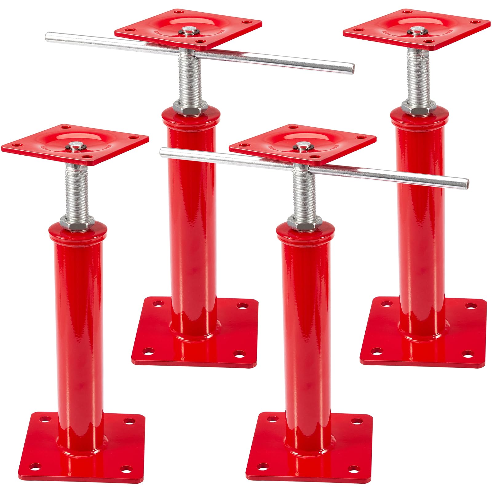 Photo 1 of 4 Pack House Jacks for Leveling Crawlspace, 11" - 16" Height Range, 11023 lbs Max Load Capacity, House Floor Jacks Post Pole for Leveling