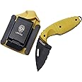 LERCEO TDI Law Enforcement Knife Fixed Blade Knife with Hard nylon Sheath,survival knife,rambo knifes Camping Fixed-Blade Knives Coyote Brown，48/8“