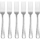 Oneida Flatware Flight Dinner Forks 18/0 Silverware Set for 6, (6-Piece) | silver | light weight stainless steel | dishwasher safe do not soak in water | large fork cutlery set kitchen dining utensils