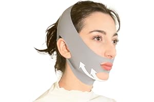 ADRUITE V Line Lifting Mask Chin Strap for Sleeping, Face Lifting Strap, Chin Strap, V Line Mask, Jawline Shaper, Jaw Strap, Double Chin Reducer, Face Lift Tape & Snoring Solution (Grey)