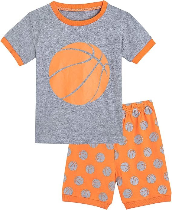 A&J DESIGN Boys Sports Pajamas Cotton Short Sleeve Sets Amazon.ca