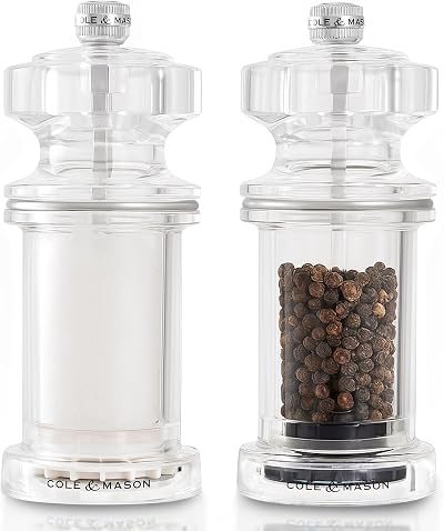 Cole & Mason 605 Salt and Pepper Mill Set Precision+ Ceramic Mechanisms 144mm