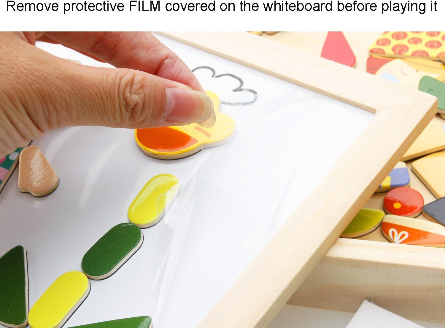 Lewo Wooden Educational Toys Magnetic Art Easel Animals Wooden Puzzles Games for Kids: Toys & Games