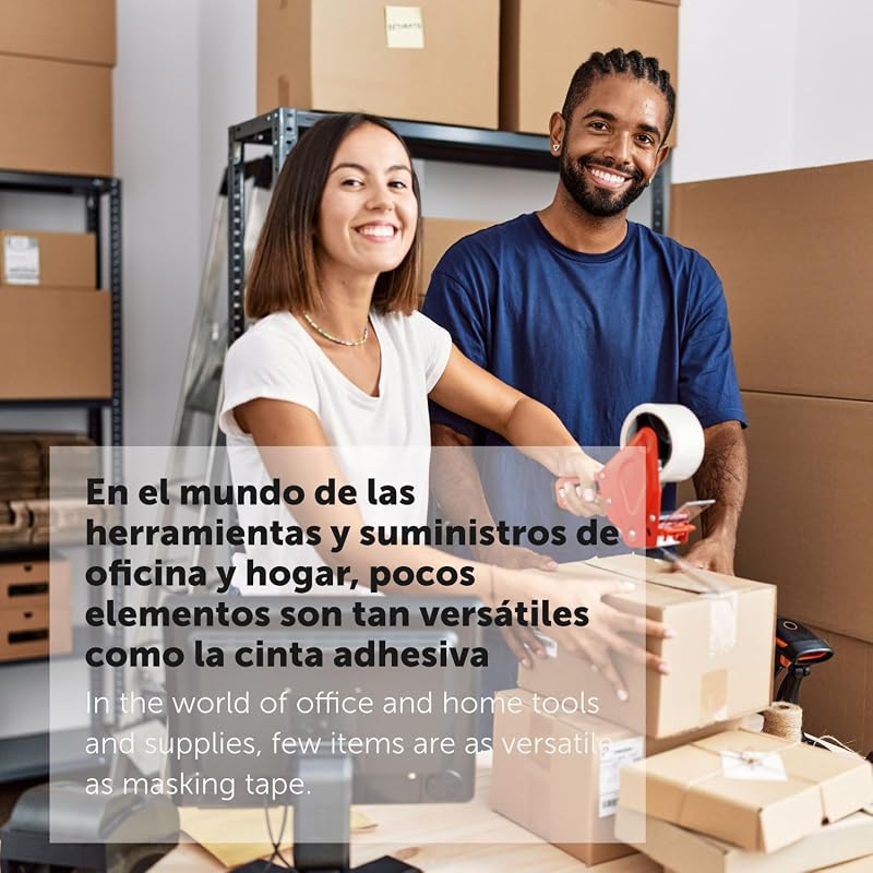 Cinta Adhesiva, Cinta Adhesiva Marrón de Embalar, Rollo de Cinta para Embalaje de Cajas, Envíos, Mudanzas y Manualidades, Precinto Seguro y Resistente, Cinta Adhesiva (36 unds, 36mmx66m)