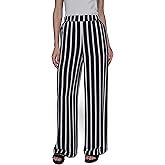 Karl Lagerfeld Womens Soft Everyday Striped Casual Pant