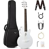 Enya NOVA Go SP1 Carbon Fiber Acoustic Electric Guitar with Smart AcousticPlus 35 Inch Travel Acustica Guitarra Starter Bundl