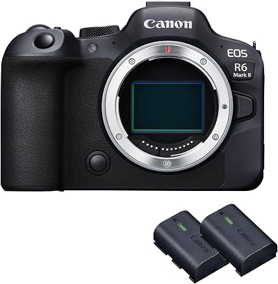 Canon EOS R6 Mark II Full Frame Mirrorless Camera + 2 Batteries Kit