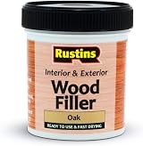 Rustins AWOOO250 Oak Acrylic Wood Filler 400g Quick-Dry Sandable Paintable