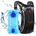 Hydration Pack, Hydration Backpack with 2L Hydration Bladder, Festival Essential Water Backpack for Raves, Biking, Running and Music Festival Gear