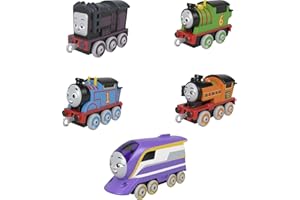 FISHER-PRICE THOMAS & FRIENDS Diecast Toy Trains Adventures Engines Pack, Set of 5 Push-Along Vehicles for Preschool Pretend Play Kids Ages 3+ Years