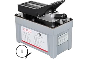 VEVOR 2510A Air Hydraulic Pump 10,000 PSI Quick Power Air Hydraulic Foot Pump 0.42 Gal Reservoir Foot Actuated Hydraulic Pump