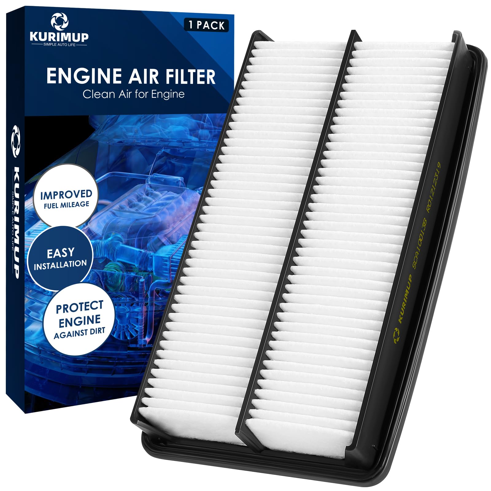 Photo 1 of KURIMUP CA10013 Replacement Engine Air Filter, Efficient Filtration Offers 99% Air Purification, Fit for Honda Odyssey (2005-2010), Pilot (2009-2015), Acura MDX (2007-2009).