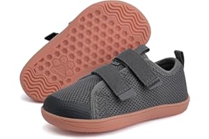 WateLves Toddler Little Kids Wide Barefoot Shoes The First Walking Shoes Girls Boys Breathable Zero Drop Minimalist Sneakers with Wide Toe Box Natural to Grow