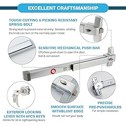 IRONWALLS Push Bar Panic Exit Device with Alarm