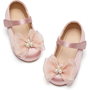 Flaryzone Toddler/Little Girls' Ballerina Flat Mary Jane Princess Dress Shoes - Wedding School Party