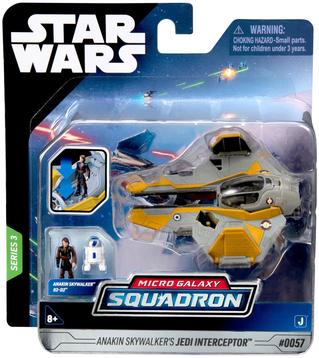 STAR WARS - Anakin Skywalker's Jedi Interceptor #0057 - Micro Galaxy Squadron Series3
