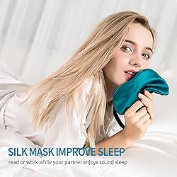2-Pack 100% Real Natural Silk Eye Mask, Silk