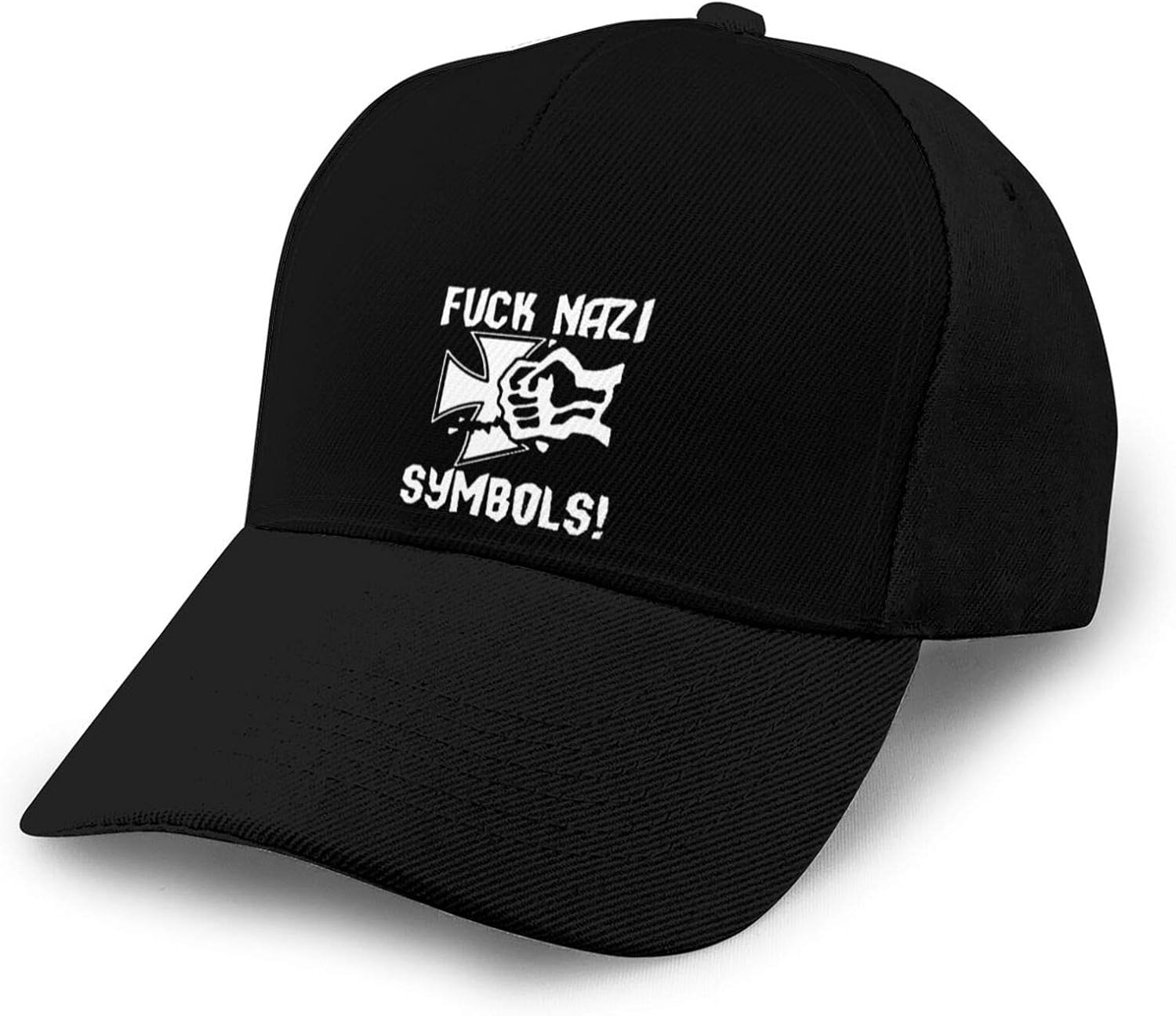 Fuck Nazi Symbols Unisex Summer Sun Hat Outdoor Personalized Adjustable
