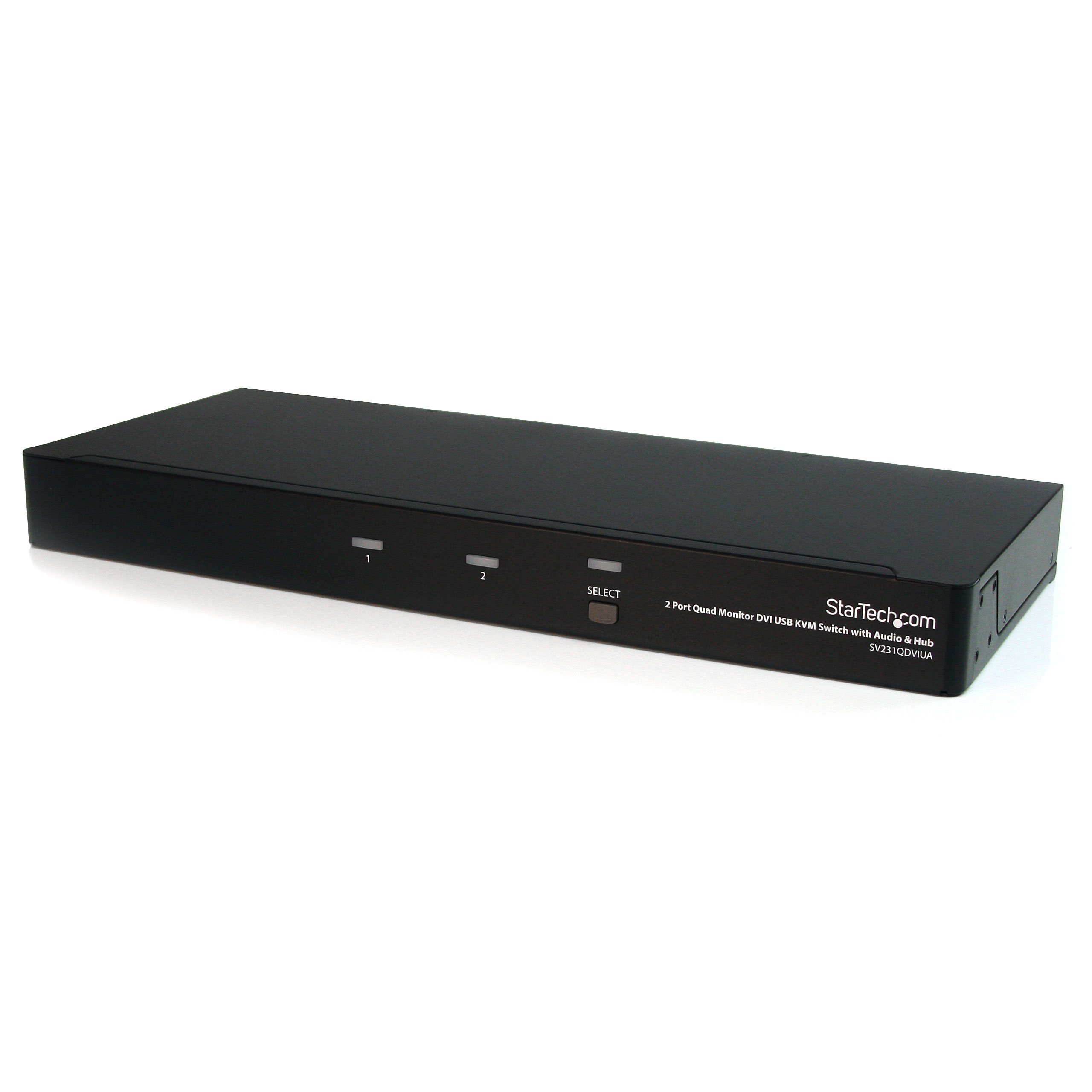 StarTech.com 2-Port Quad Monitor Dual-Link DVI USB KVM Switch with Audio & Hub (SV231QDVIUA)