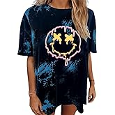 Avanova Women Tigers Graphic Oversized Tee Top Short Sleeve Loose Crewneck Summer T-Shirt