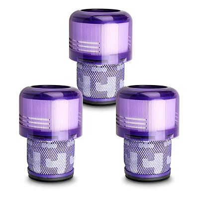 Lemige 3 Pack Vacuum Filters Replacement Parts Compatible with Dyson V11 Origin V11 Torque Drive V11 Animal V11 Complete V11 Extra V15 Detect V15s Detect Submarine Vacuums, Compare to Part 970013-02