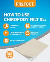PROFOOT Chiropody Felt XL Self-Adhesive Foot Padding 22.5 x 10 cm 5mm view 4