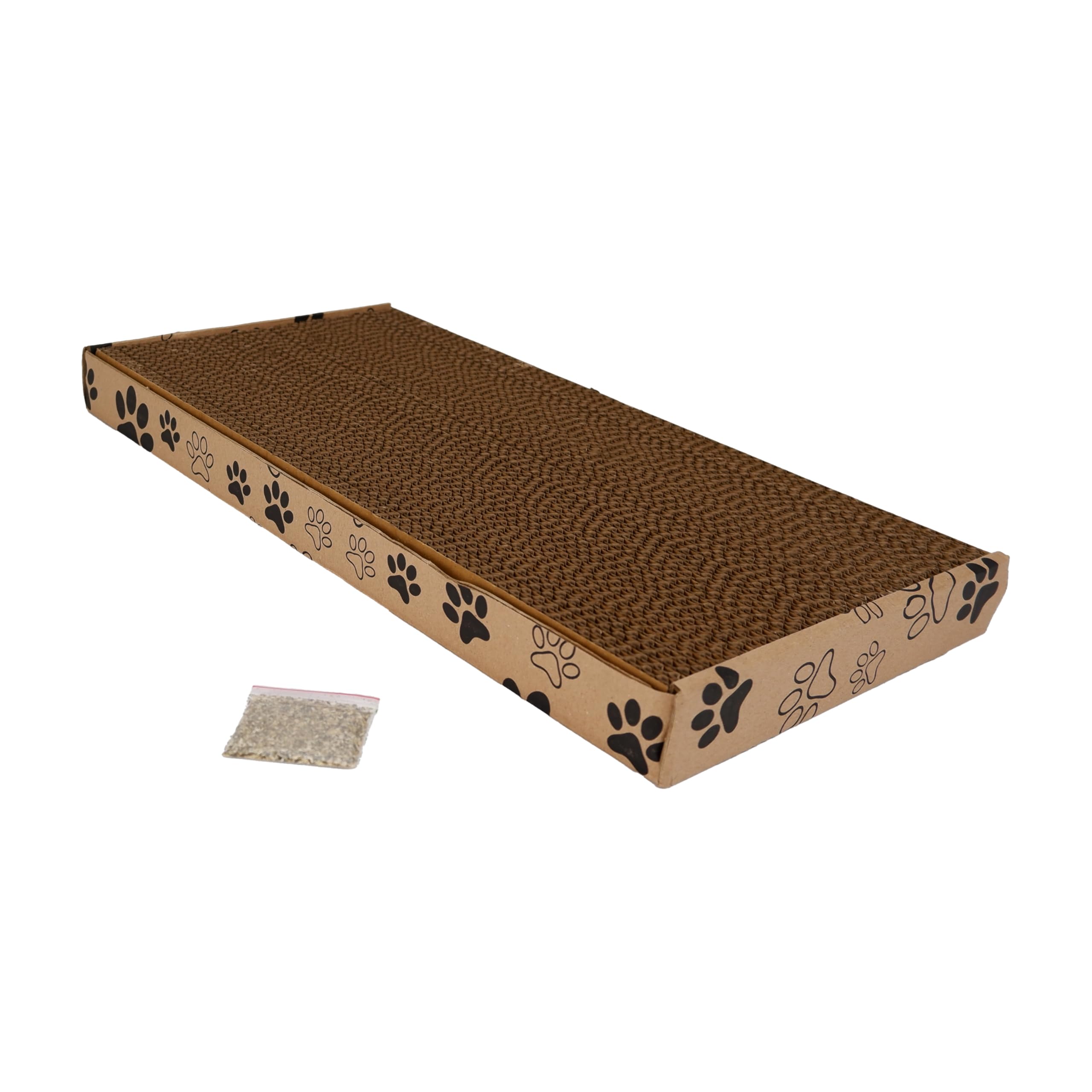 CLASSIC Cardboard Cat Scratcher Box with Catnip – 45 x 24 x 4 cm | Durable, Eco-Friendly Scratching Surface for Cats of All Ages